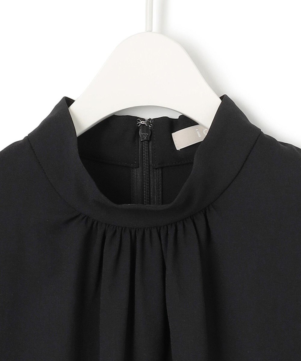 ICB 【洗える】ストレッチジョーゼット ハイネックブラウス 