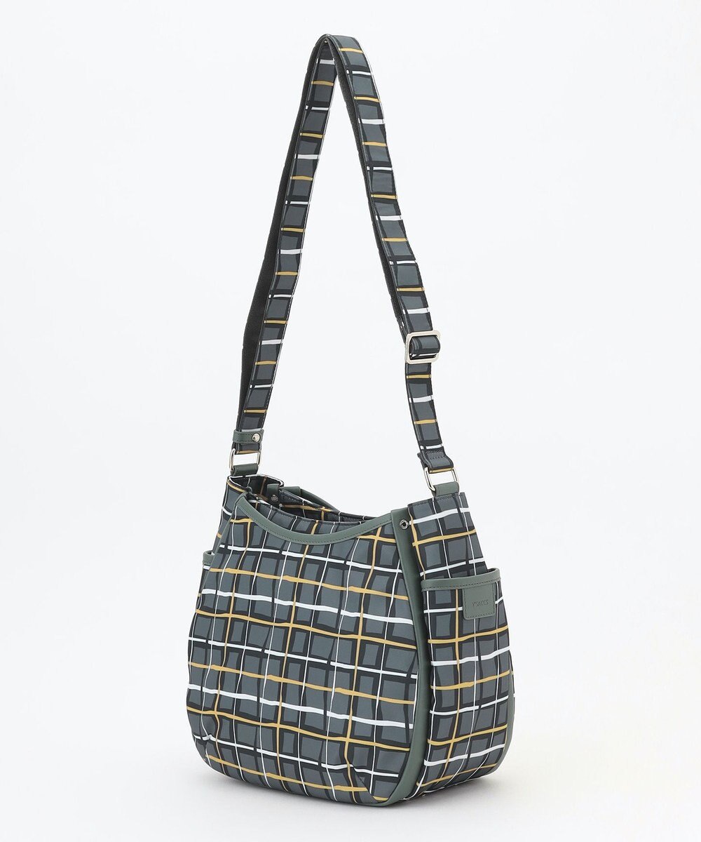 Y'SACCS ドローイングチェックショルダーバッグ 