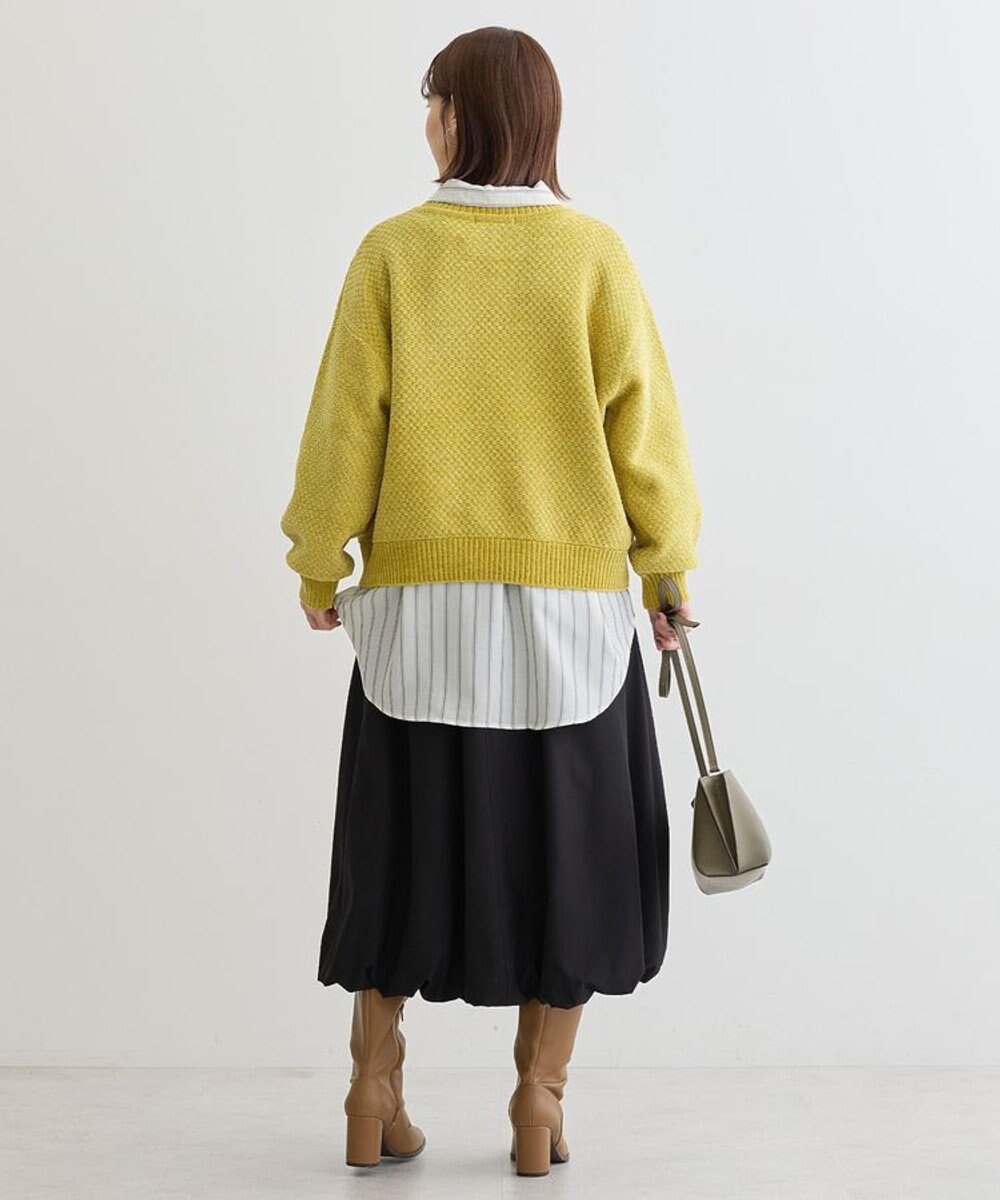 Green Parks ベロアモールモックネックニットプルオーバー 