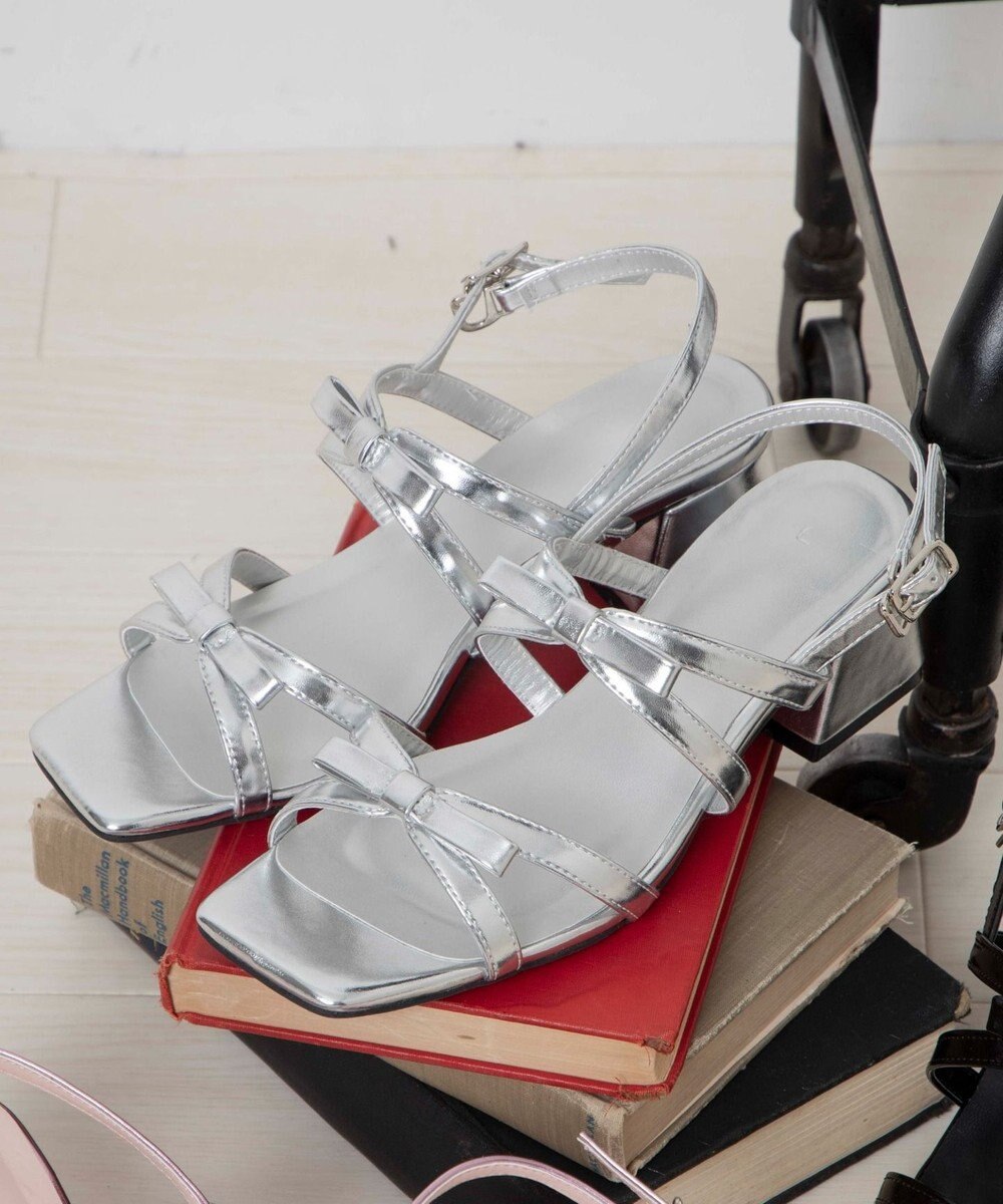 WEGO リボンヒールサンダル 