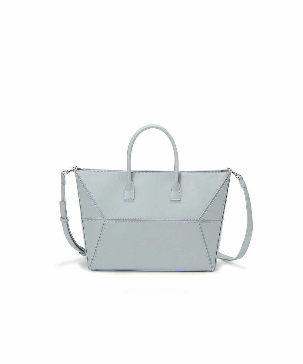 TOPKAPI 【TREASURE TOPKAPI】フェイクレザー ジオメトリック ショルダー付 トートバッグ 