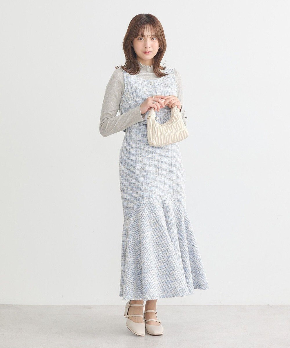 earth music&ecology カットソーツイードマーメイドスカート 