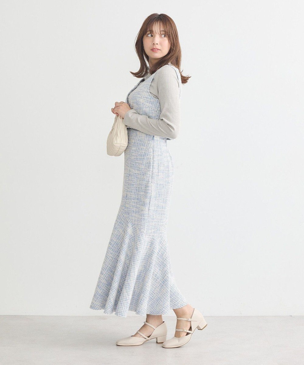 earth music&ecology カットソーツイードマーメイドスカート 