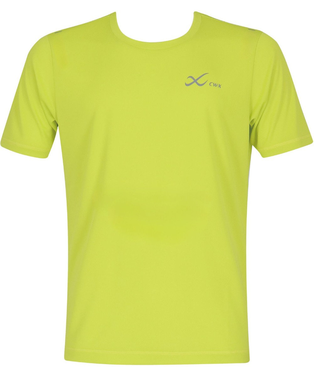 CW-X 【MEN】 CW-X トップス 【薄軽ランニングシャツ】 半袖 3分袖 Ｕネック 吸汗速乾性(本体) メンズ DLO155 /ワコール 