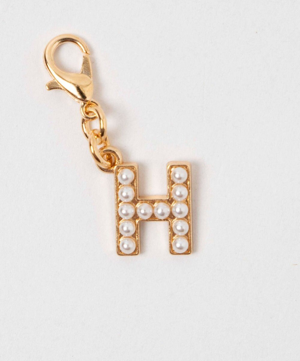 WEGO 【痛バ＆推し活グッズ】ゴールドパールアルファベットDIYチャーム17ｍｍ 