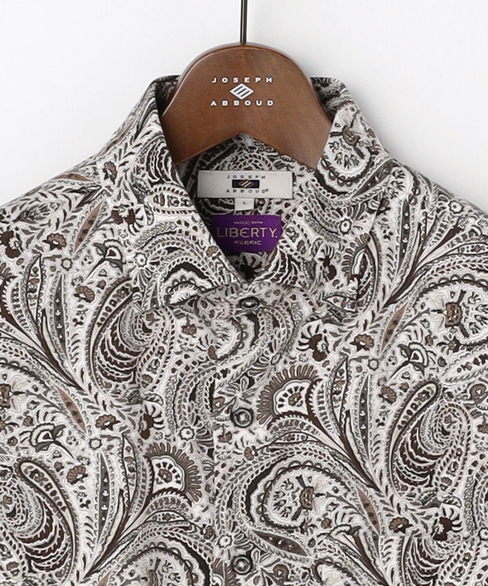 JOSEPH ABBOUD 【LIBERTY・綿100％】リバティペイズリープリントコーデュロイ シャツ 