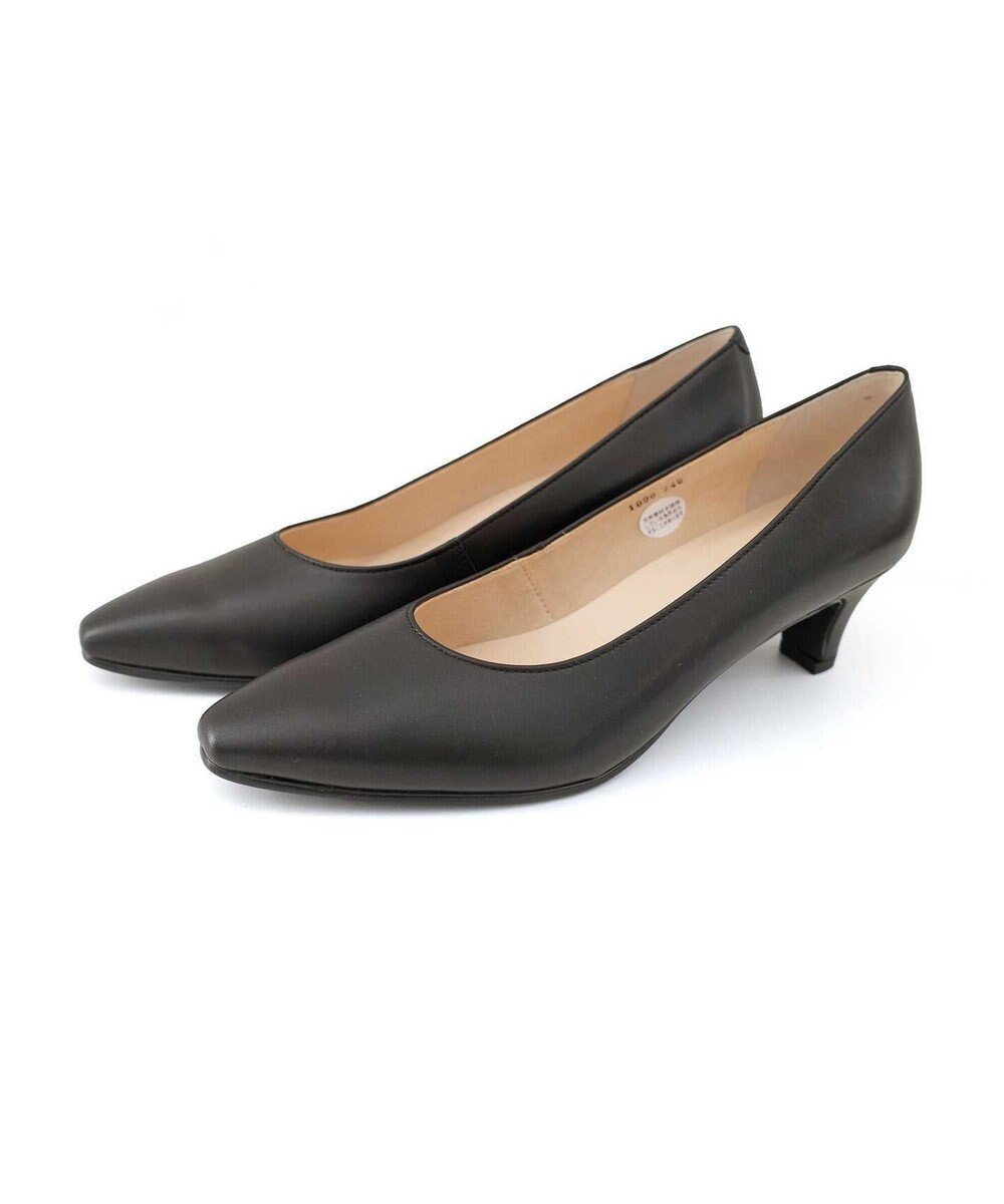 Pointer 【5cmヒール】日本製 高級本革プレーンパンプス 