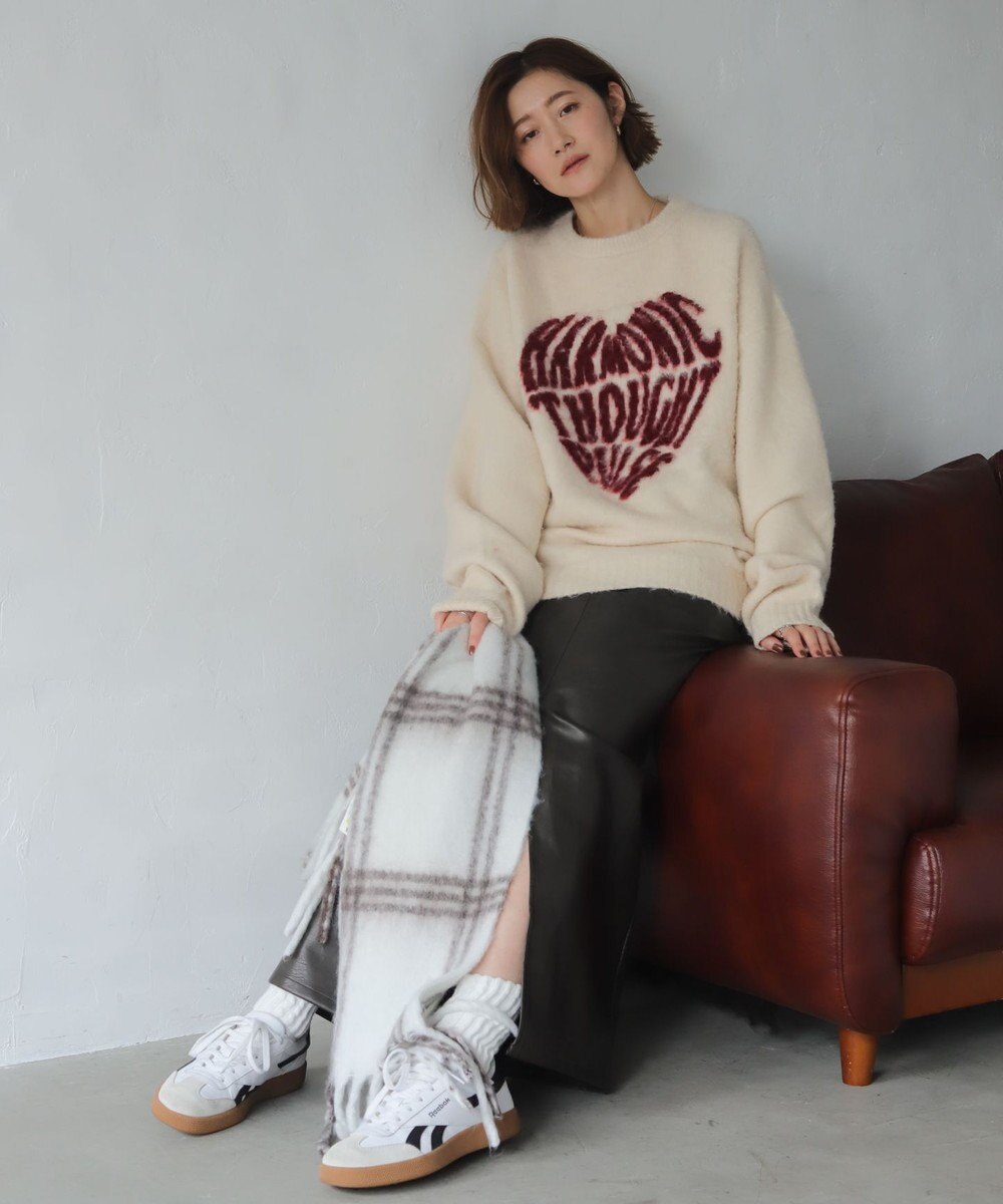 WEGO 【ユニセックス着用ITEM/MLサイズ展開/25年秋冬新作】ファジーグラフィックプルオーバー 