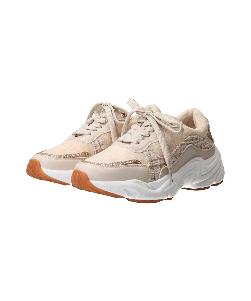 Bridget Birkin 【Bridget Birkin】ラメツイードコンビスニーカー 