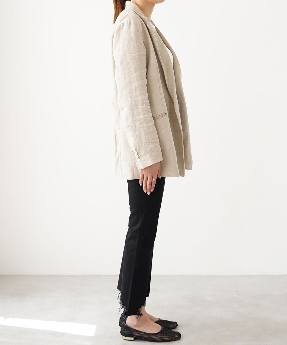 woadblue ＜坪田あさみさんコラボ/ストレッチ＞ブーティフレアデニムパンツ ブラック 