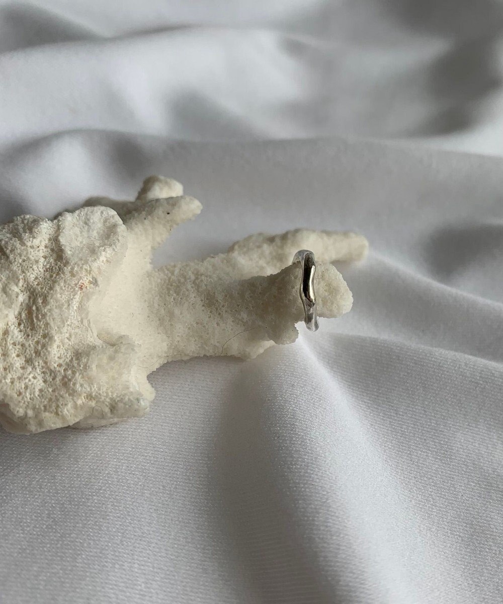 yoaa シルバー925 コーラル イヤーカフ 