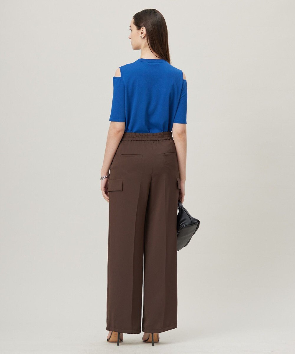 ICB L 【接触冷感・UVケア・吸水速乾・防シワ・洗える】 ドレープツイル カーゴパンツ 