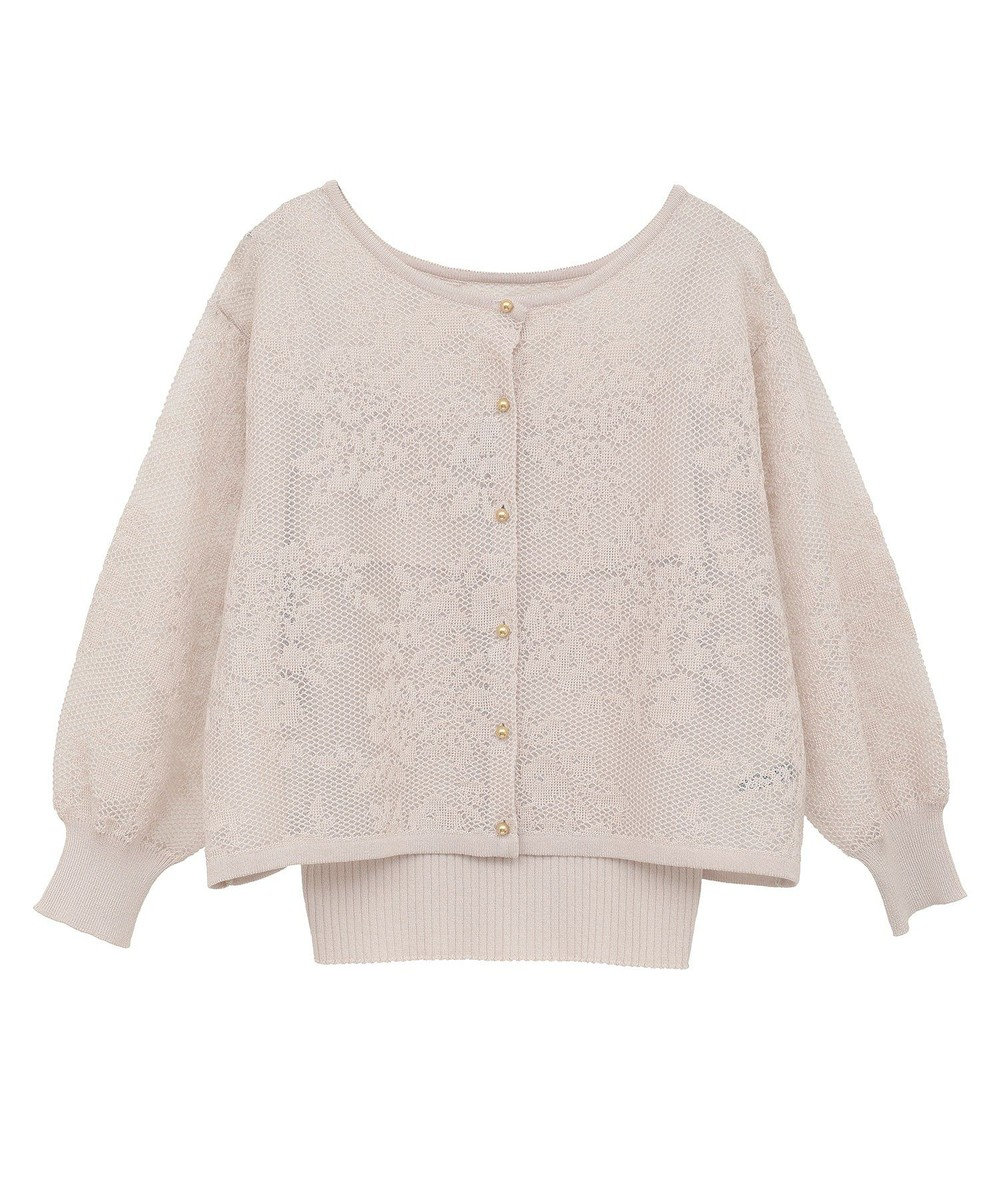 YECCA VECCA 【2点SET】インナーセットレース柄カーディガン 