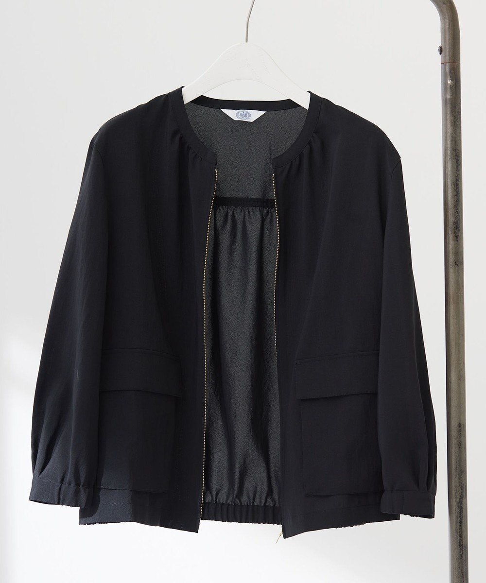 J.PRESS LADIES L 【WEB限定・洗える】ボイルドワッシャー ブルゾン 