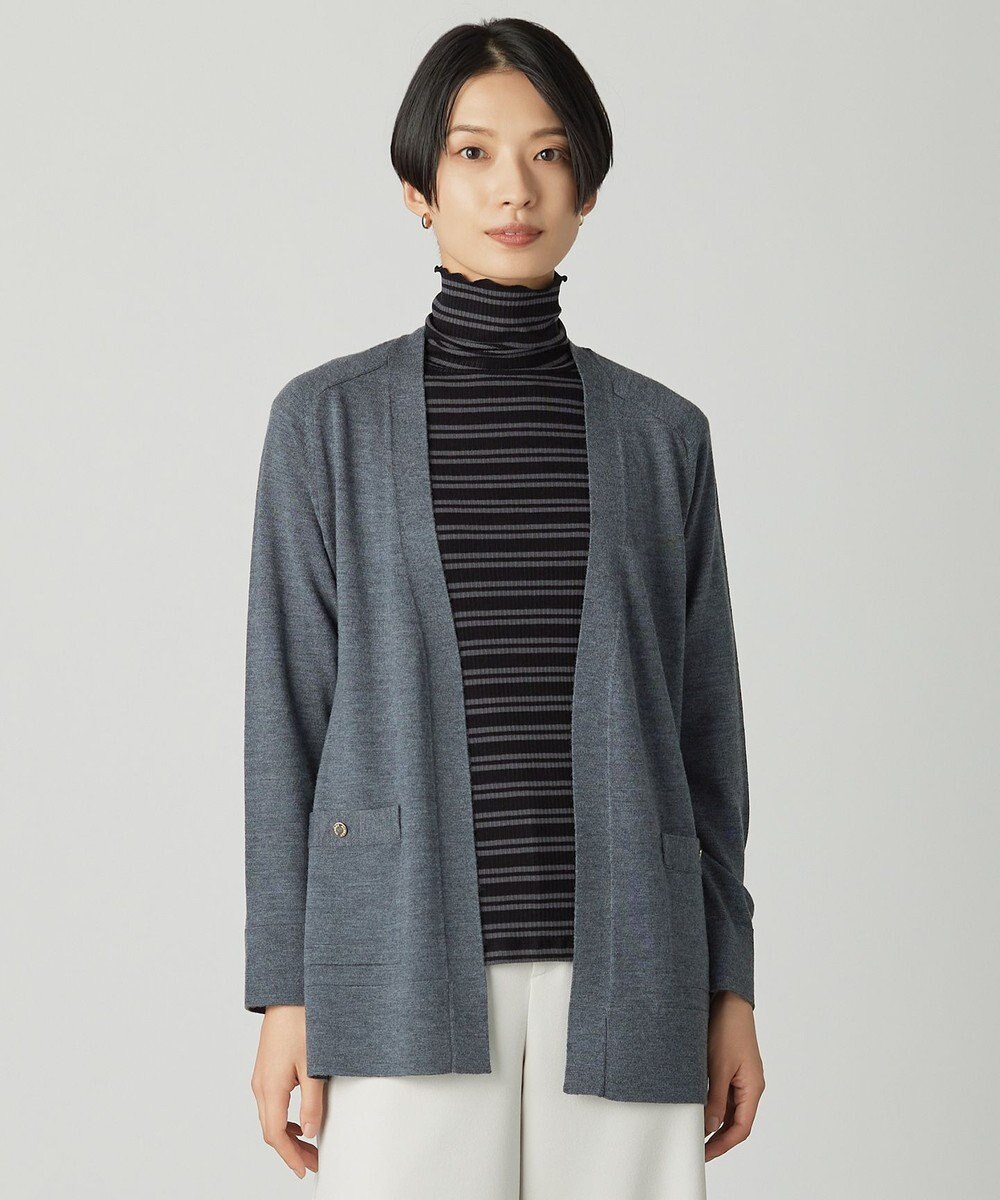 J.PRESS LADIES 【着丈が選べる】KNIT BASIC ロング カーディガン 