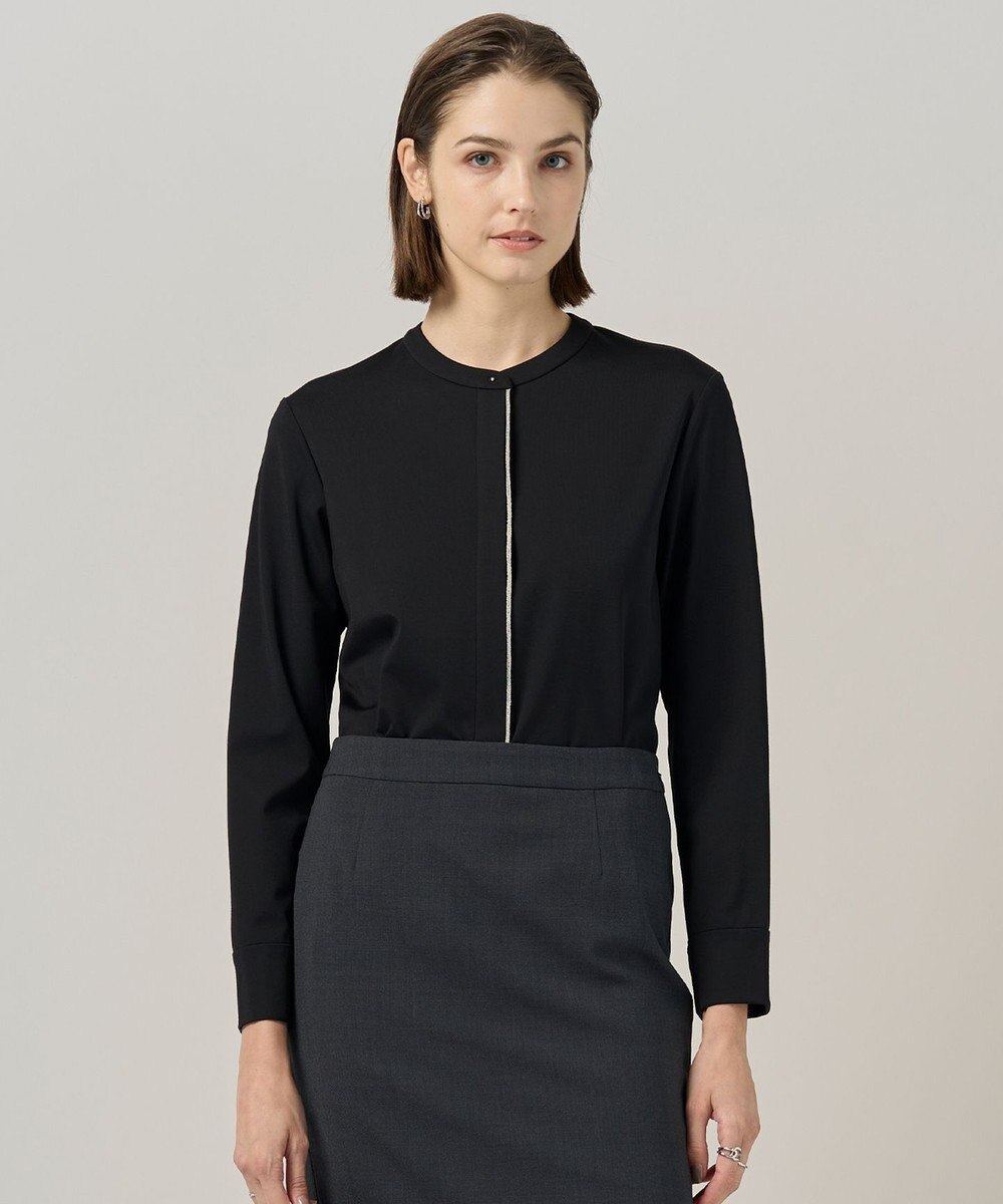 ICB 【洗える】 コンパクトモクロディ バンドカラーカットソー 