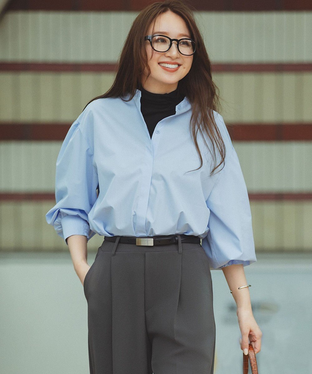 UNFILO 【新色追加】ボリュームスリーブ ブラウス 