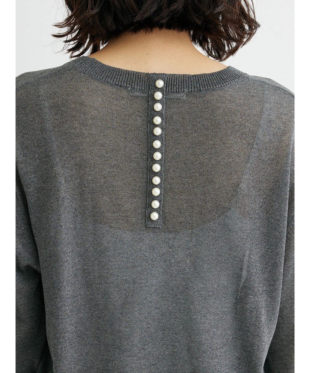 Green Parks ・ＥＬＥＮＣＡＲＥ　ＤＵＥバックパールシアー５分ニット 