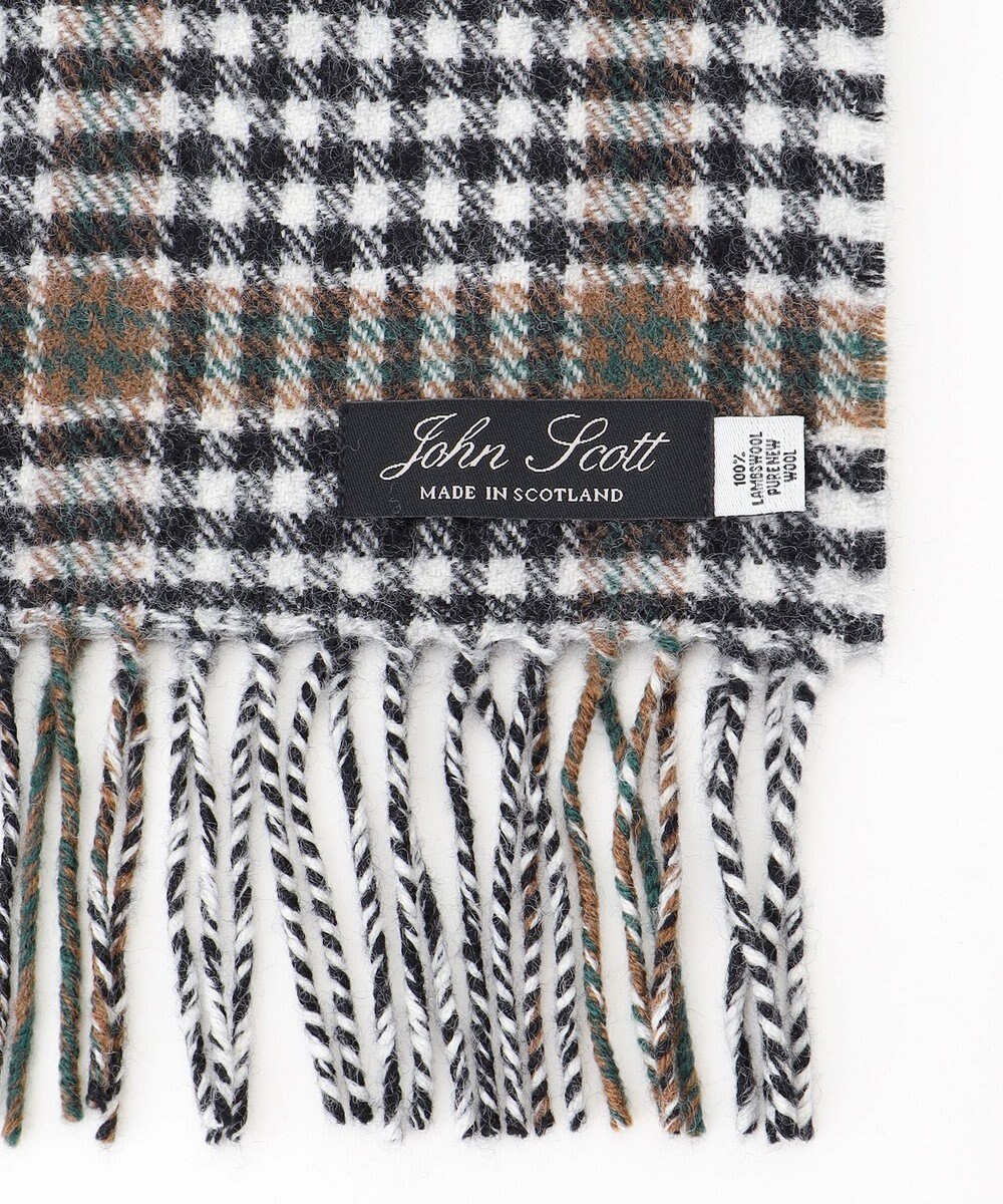JOSEPH ABBOUD 【John Scott・スコットランド製・英国王室御用達】ラムウール マフラー 