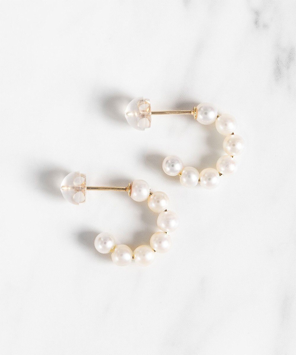 WEB限定】FRILL PEARL PIERCED EARRINGS K10 淡水パール ピアス