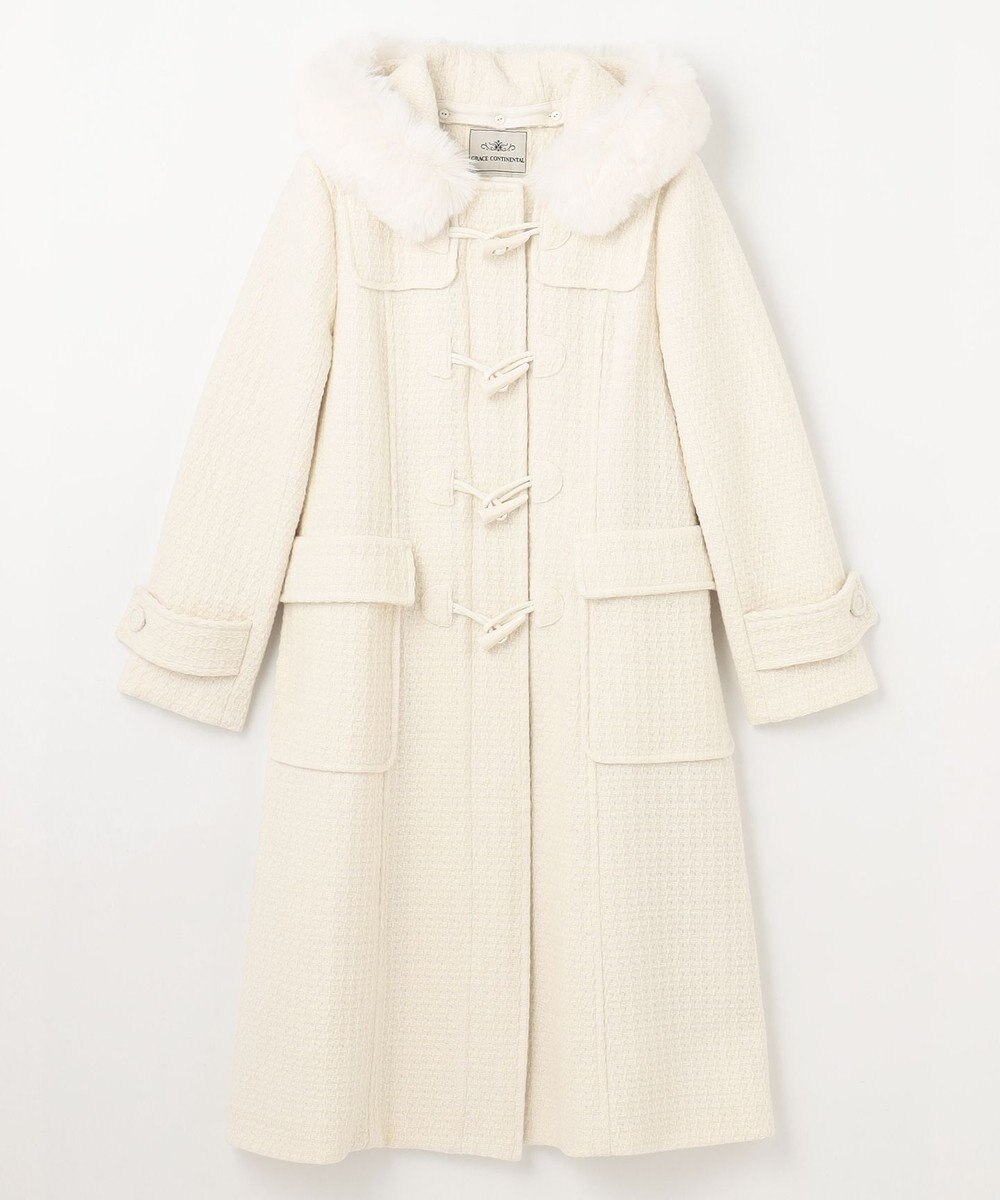 GRACE CONTINENTAL ファーフードダッフルコート 