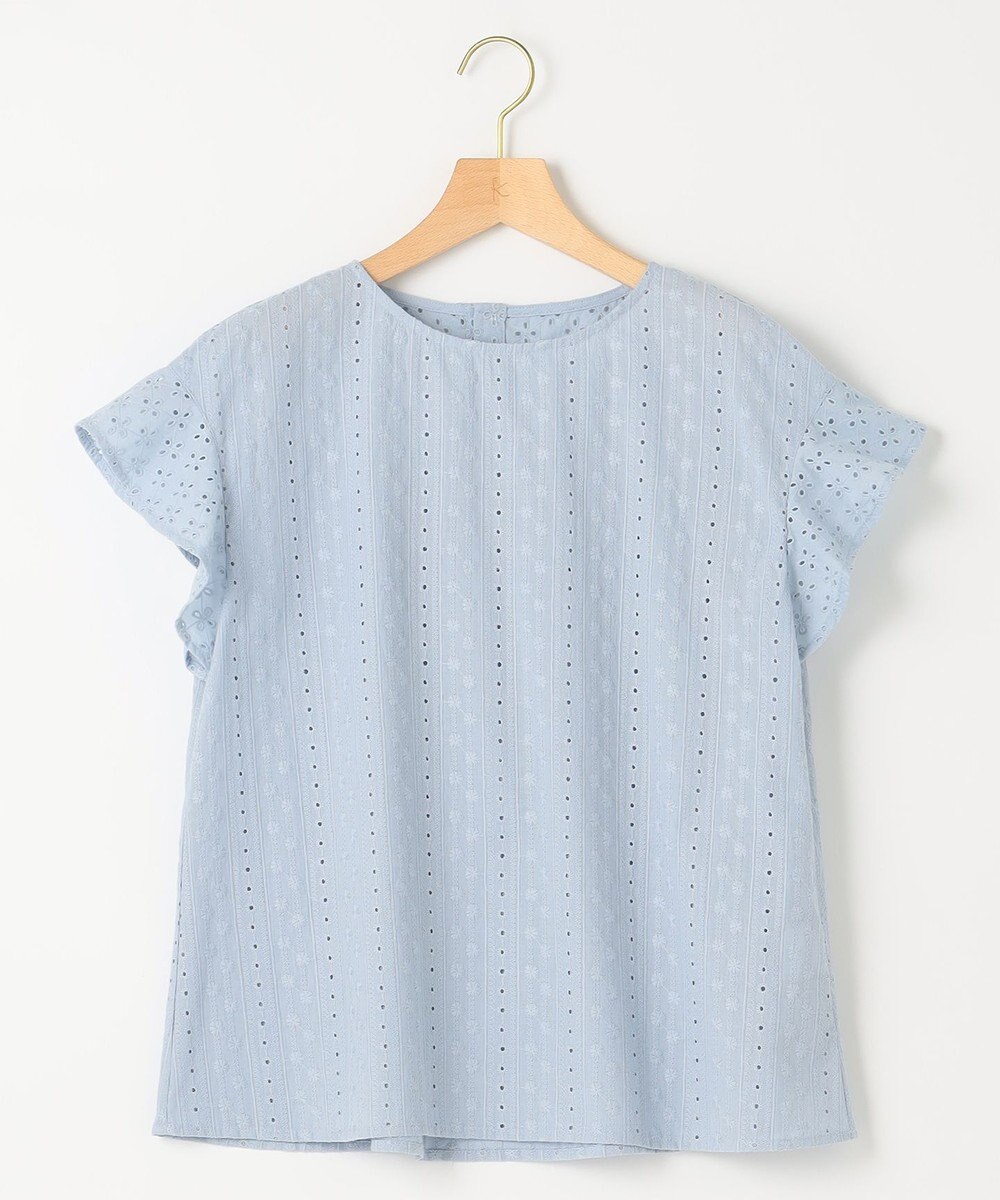 組曲 S エンブロイダリーレースフレンチスリーブ ブラウス 