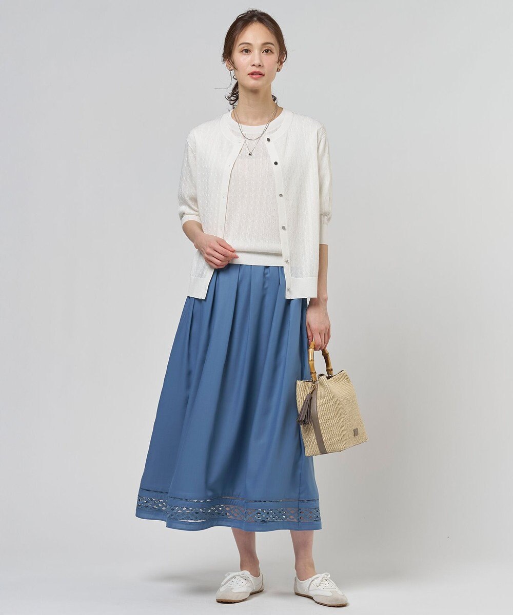 J.PRESS LADIES L 【セット着用可】スパンソフトクロス刺繍 スカート 