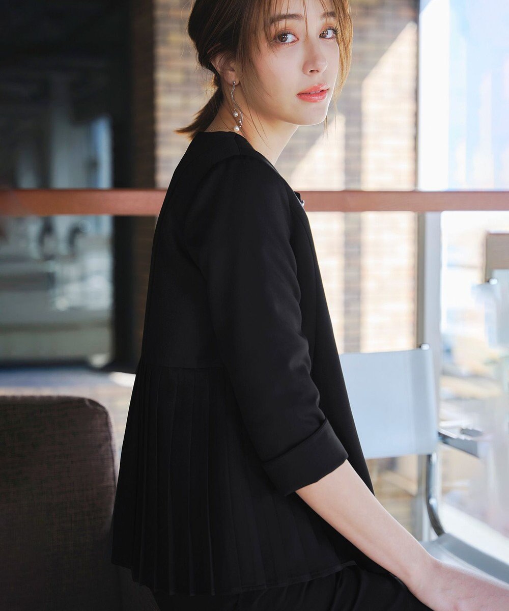 Tiaclasse L 【洗える】プリーツジャケット 