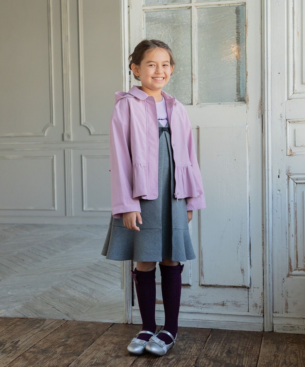 組曲 KIDS 【150-160㎝】【撥水】フリル マウンパ 