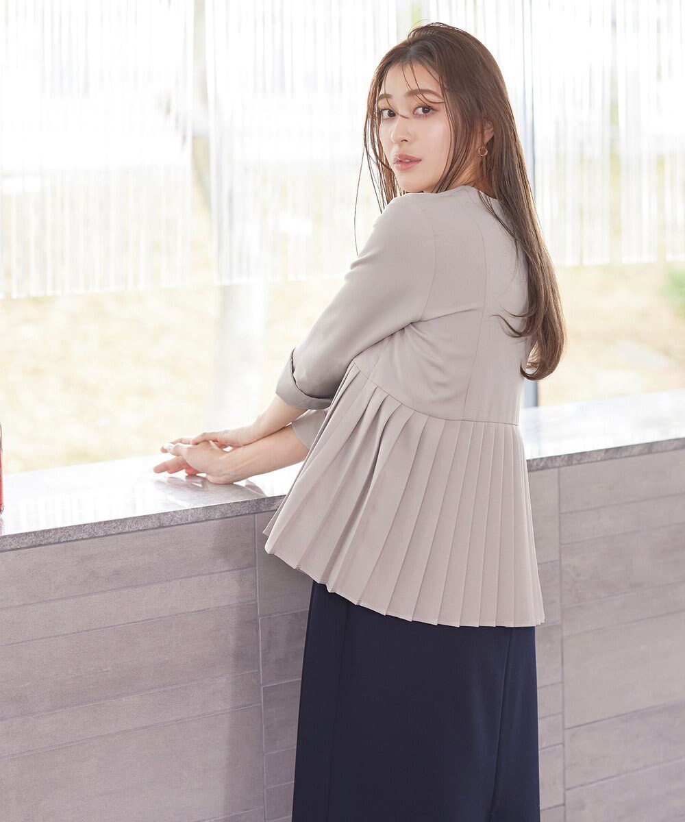 Tiaclasse L 【洗える】プリーツジャケット 