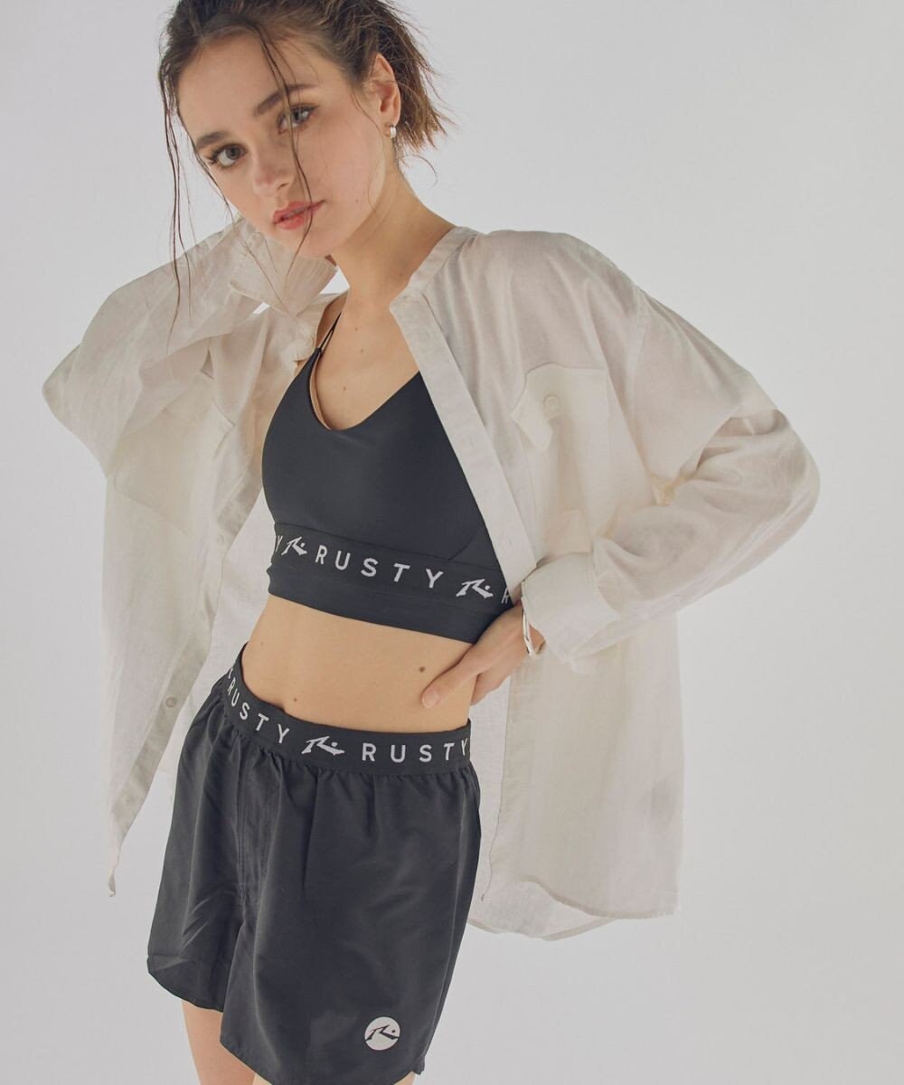 OP／FILA 【RUSTY】ニコちゃんロンT＋ショートパンツ付きビキニ 4点セット水着 