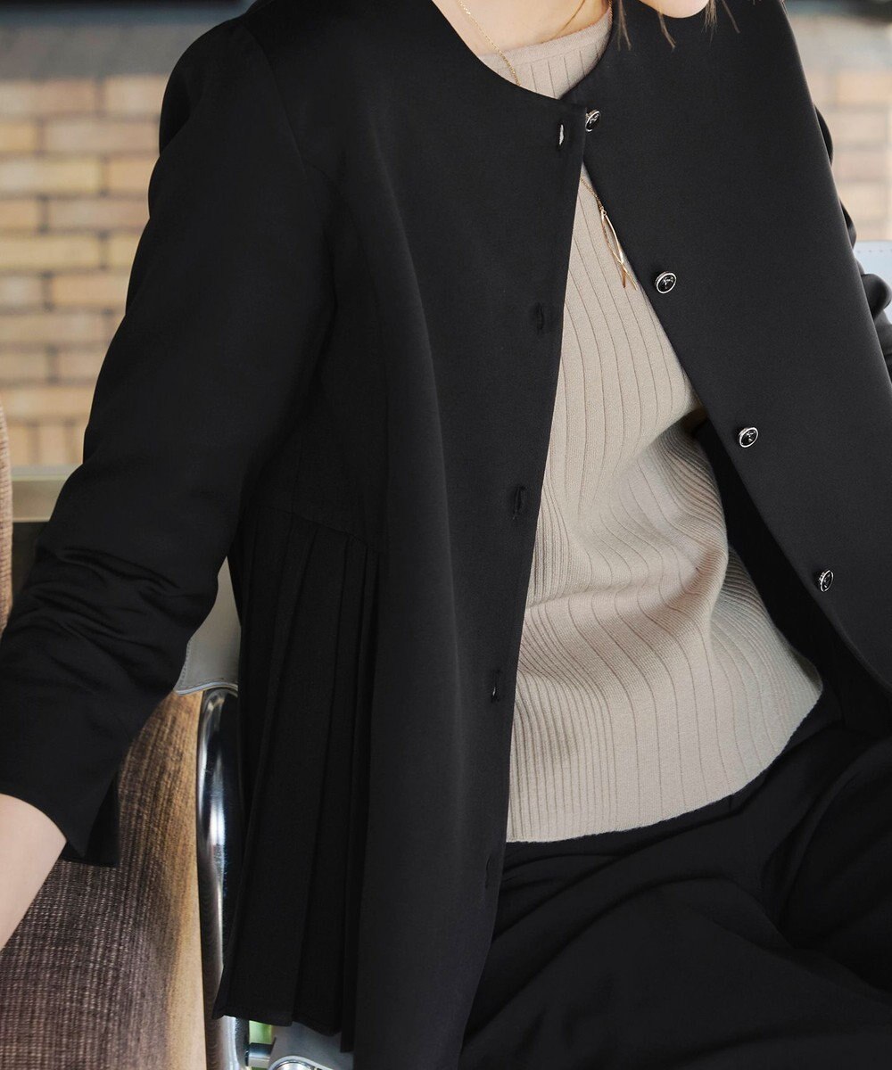 Tiaclasse L 【洗える】プリーツジャケット 