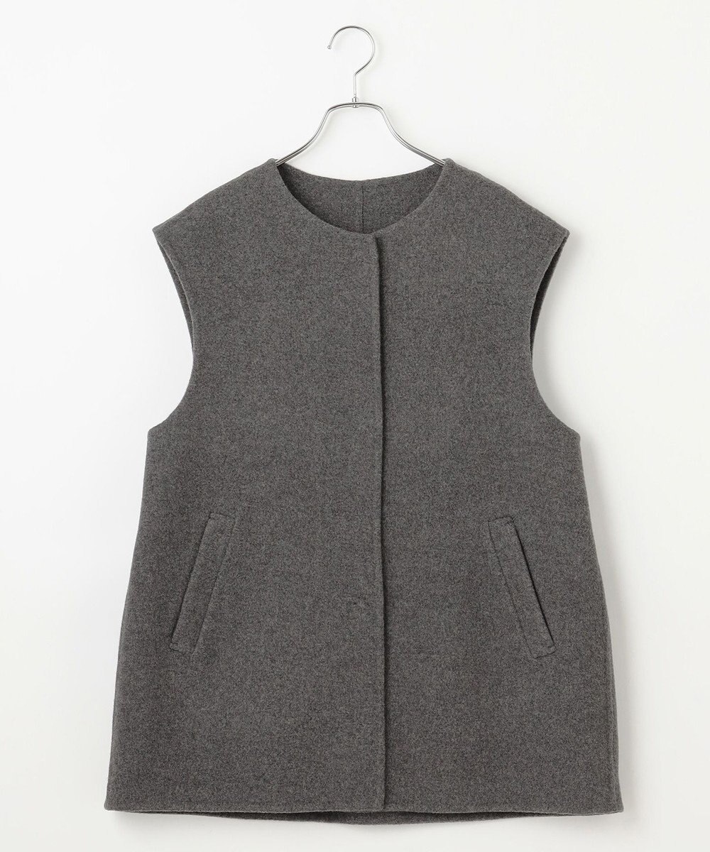 #Newans バックペプラムダブルフェイスジレ 