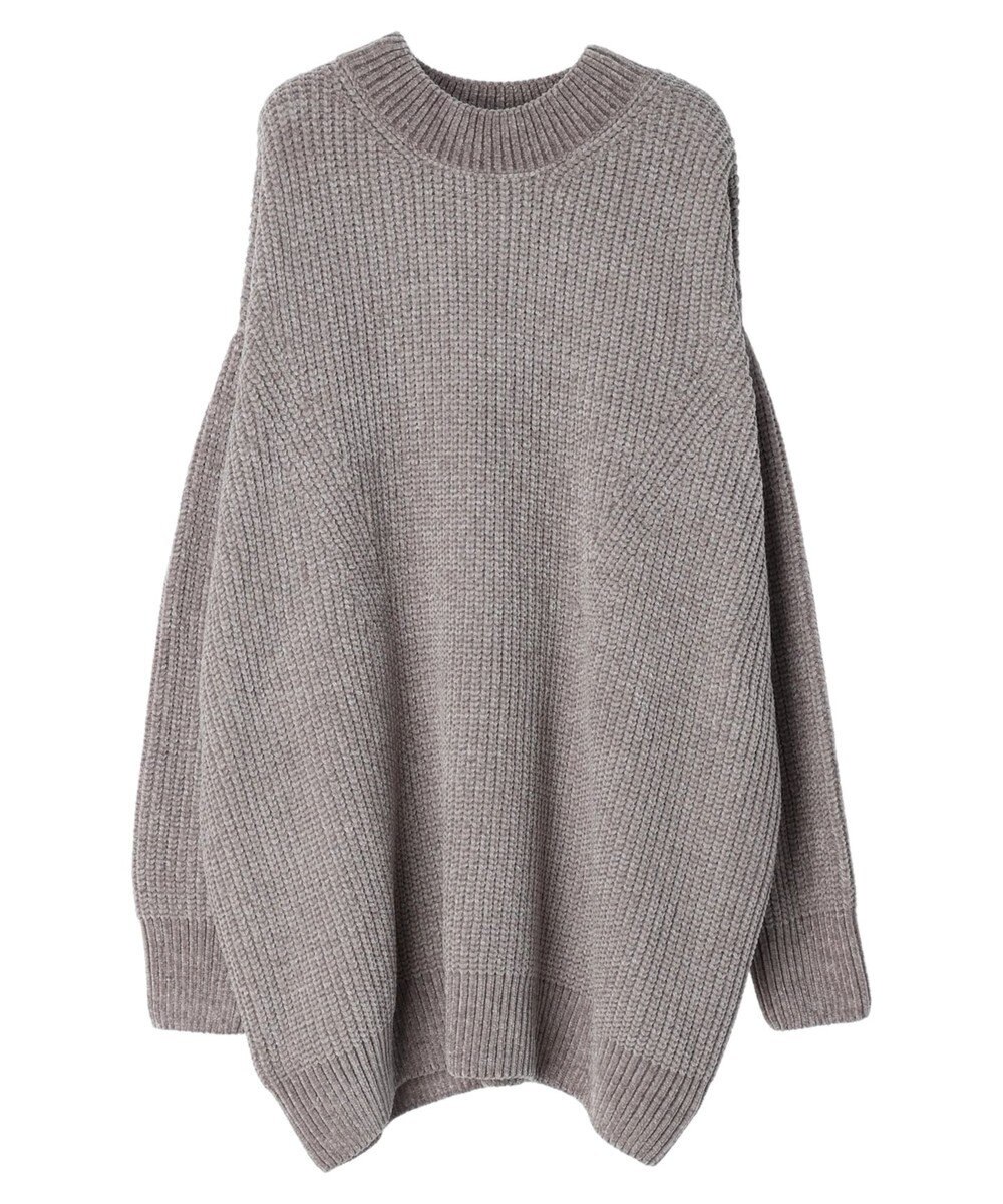 earth music&ecology シャイニーベロアモールチュニック 