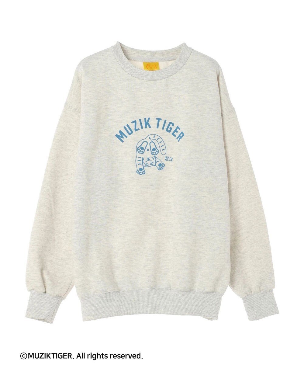 Green Parks ムジークタイガー／裏起毛プリントプルオーバー 