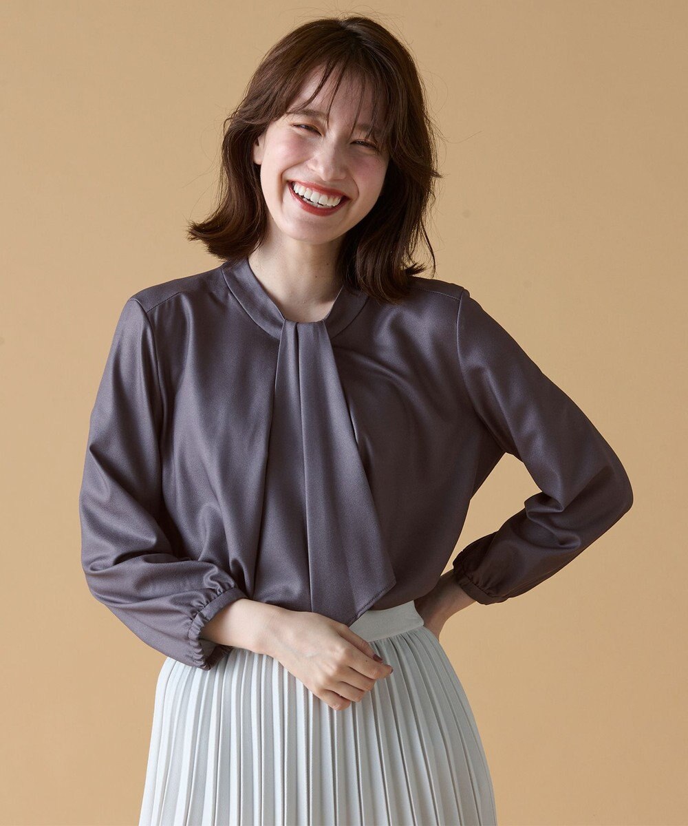 ANY 【洗濯機可能】プリントブラウス 