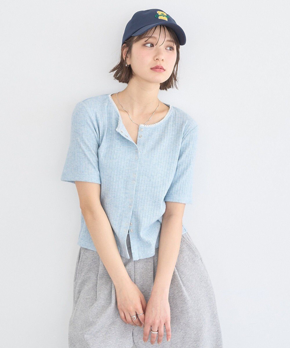 earth music&ecology チェーンリブラメカットソー 