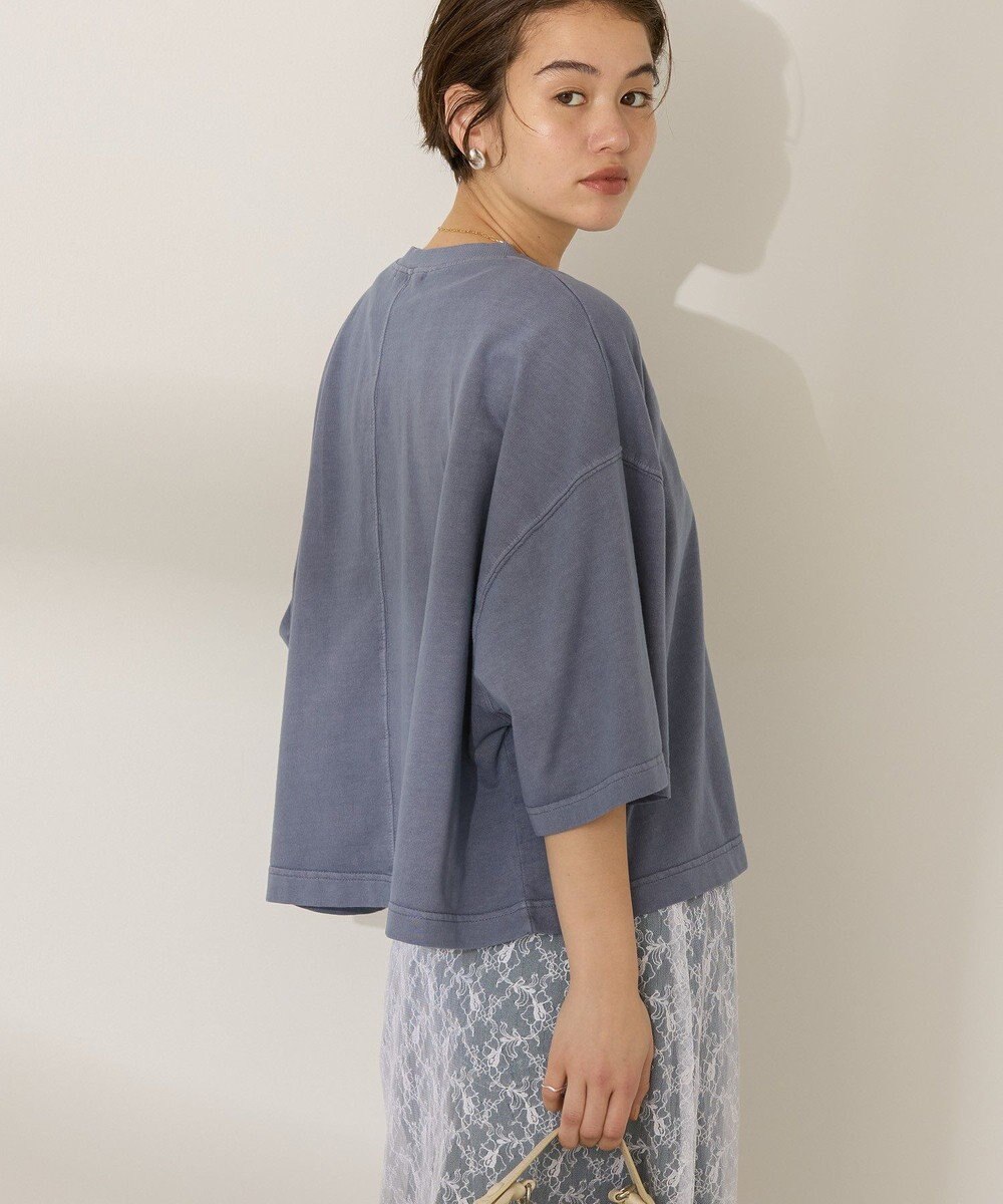 AMERICAN HOLIC ピグメント加工ミニ裏毛半袖プルオーバー 