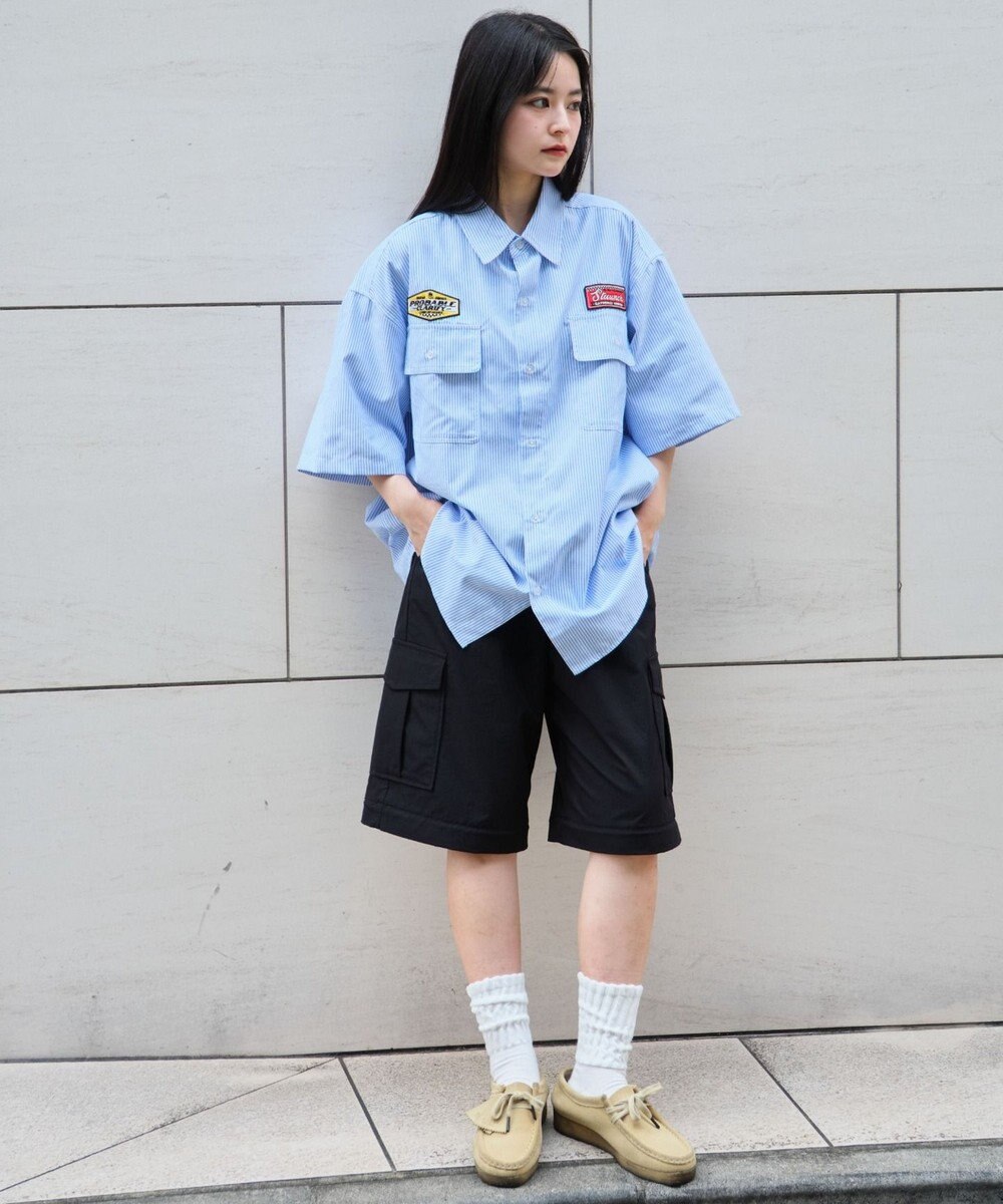 WEGO 【ユニセックス着用ITEM/MLサイズ展開】オックスフォードワッペンシャツ（SS） 