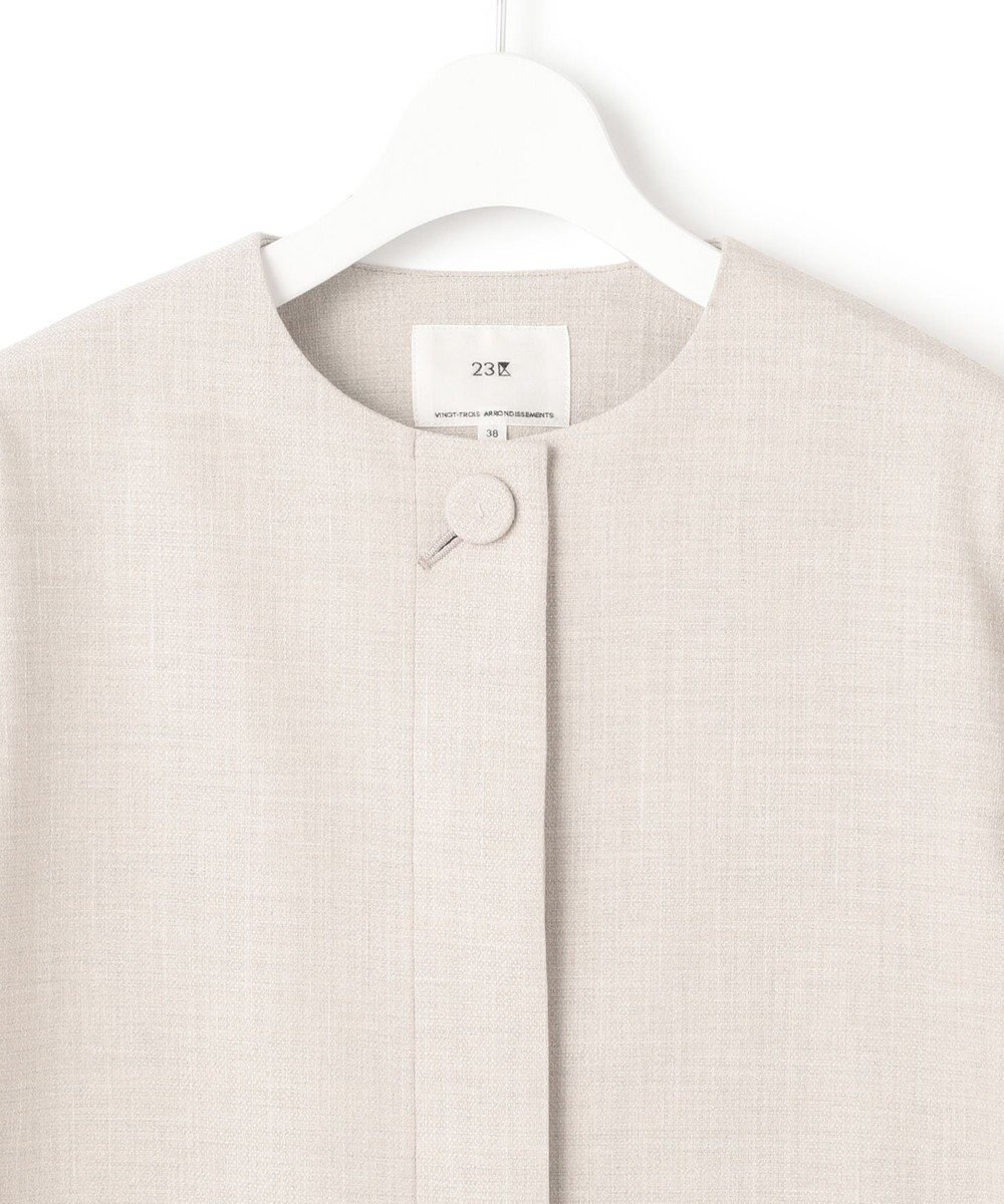 23区 【セットアップ対応】ストレッチブッチャー ノーカラー ジャケット 