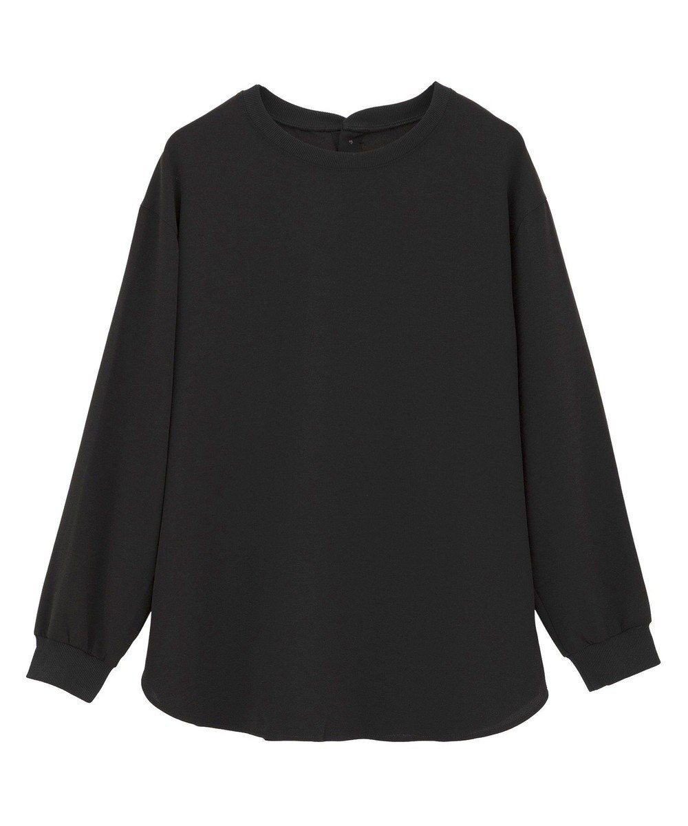 YECCA VECCA リブMIXジョーゼットブラウス 