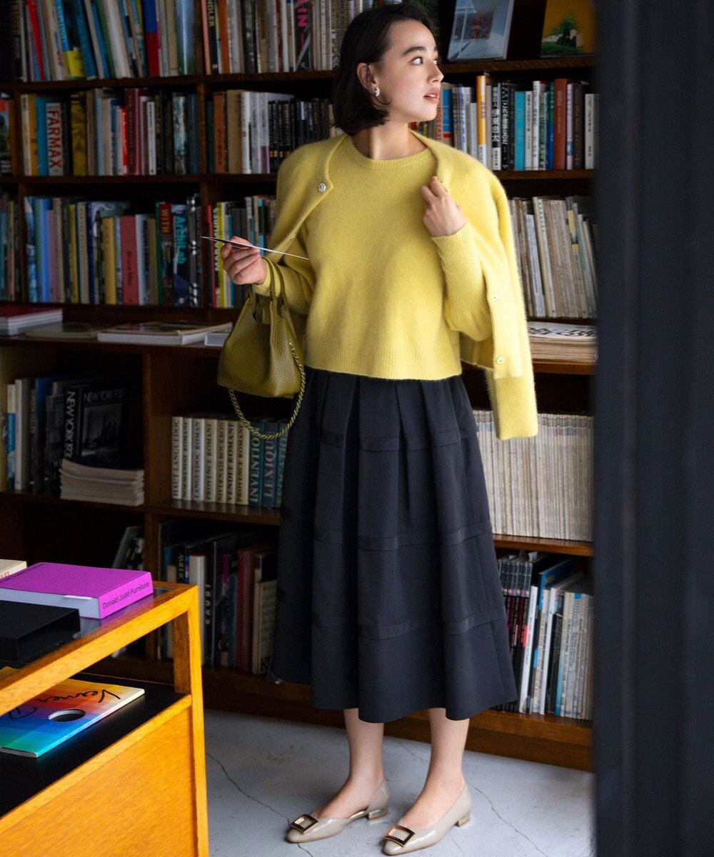 組曲 L 【手洗い可】フラッフィーファーニットジャケット 