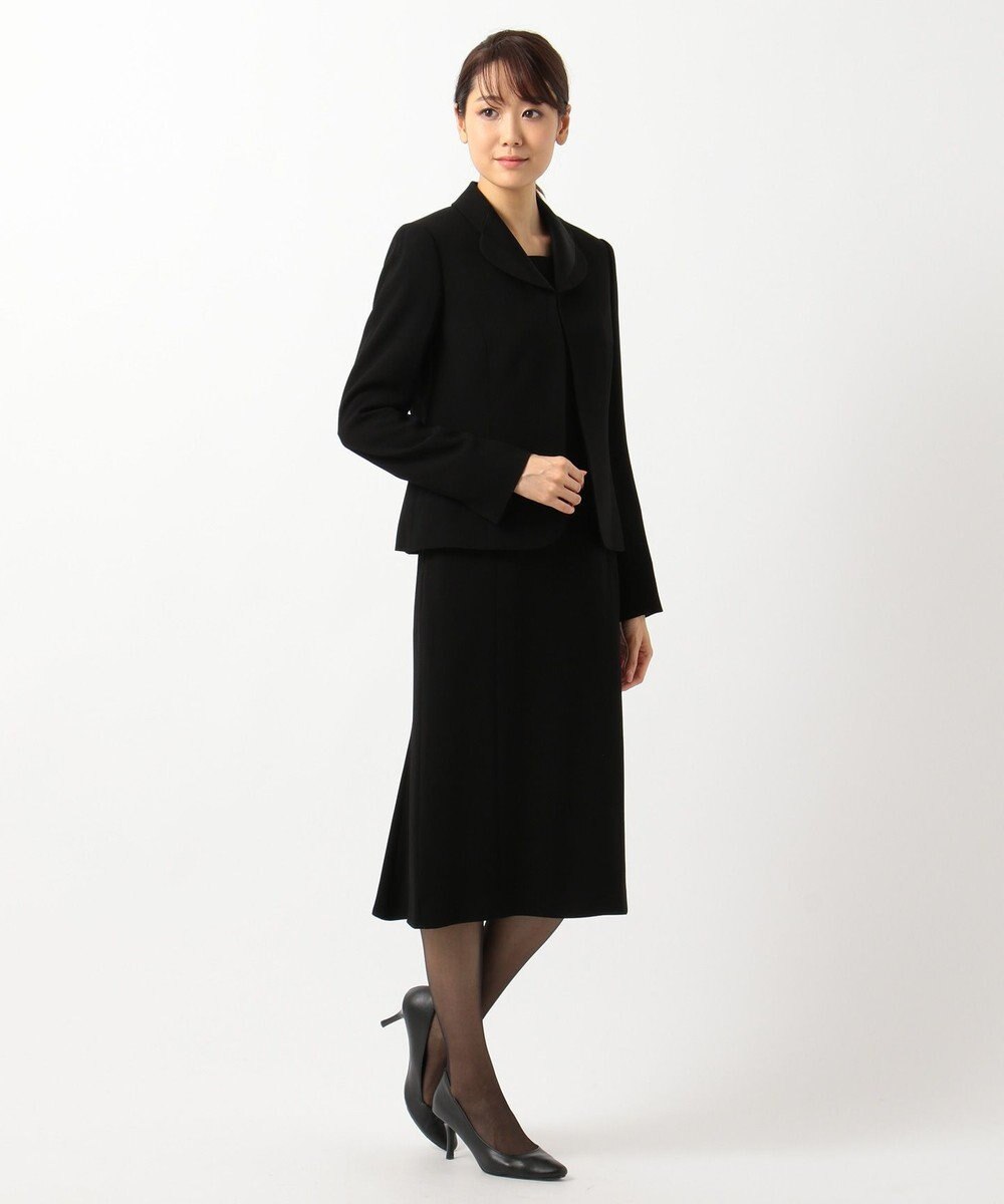 自由区 FORMAL 【高級トリアセテート素材】レベッカBSジョーゼット ジャケット+ワンピース 