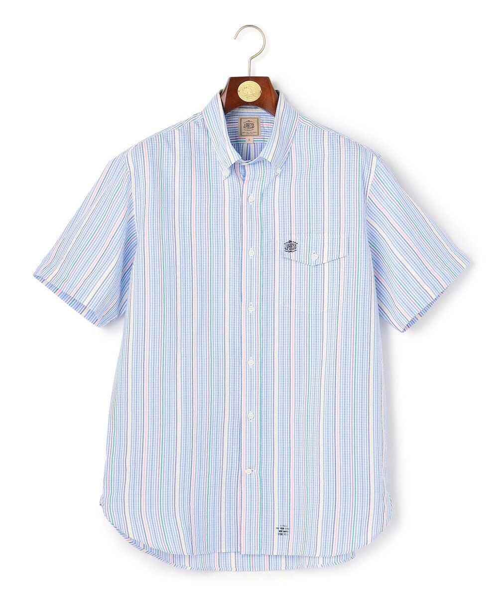J.PRESS MEN 【Aero Weave】クールマックスサッカー ストライプ シャツ / B.D. 