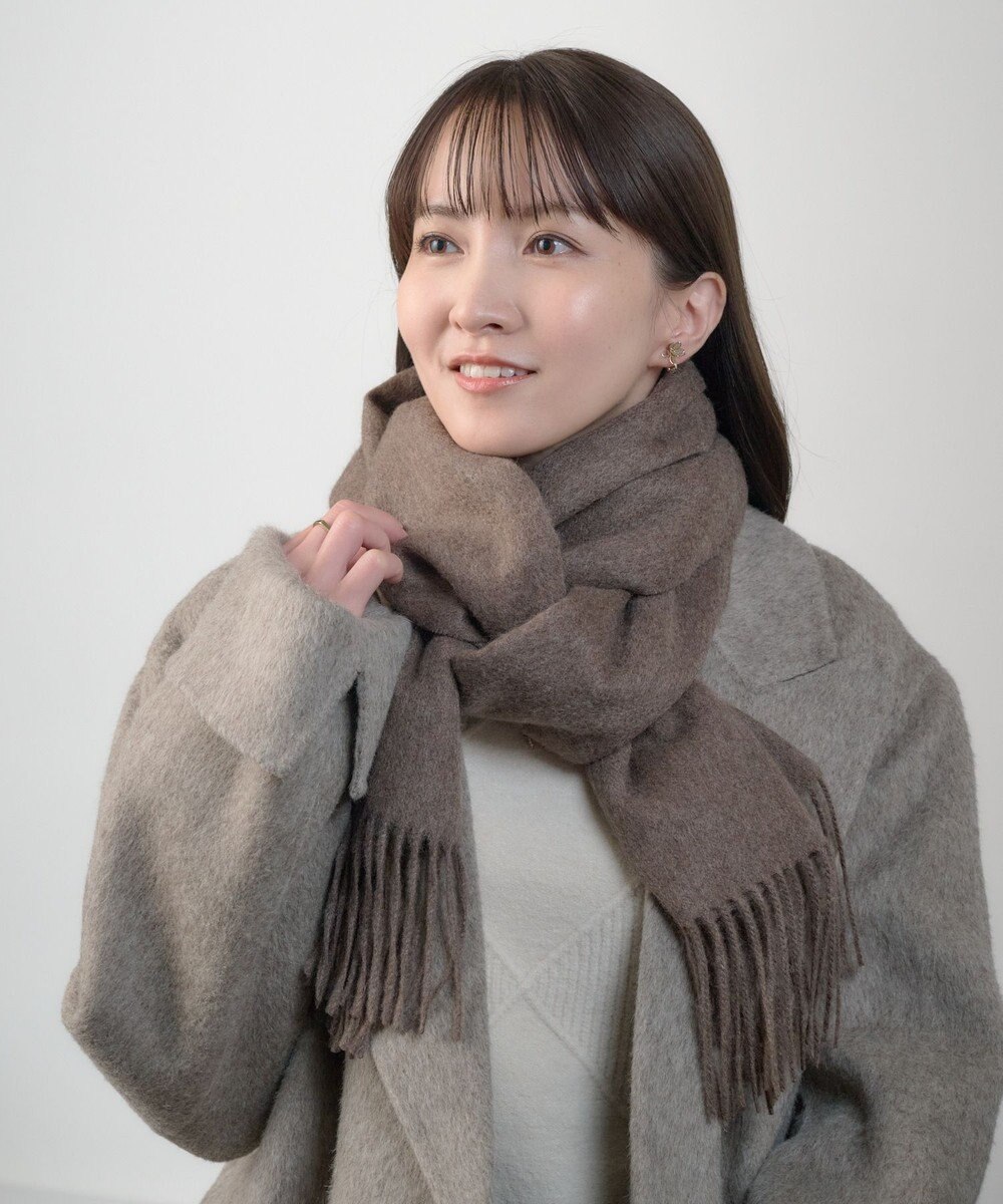 MOONBAT プラスムーンバット (+moonbat) カシミヤ100％無地ストール 洗える 190㎝×50㎝ 