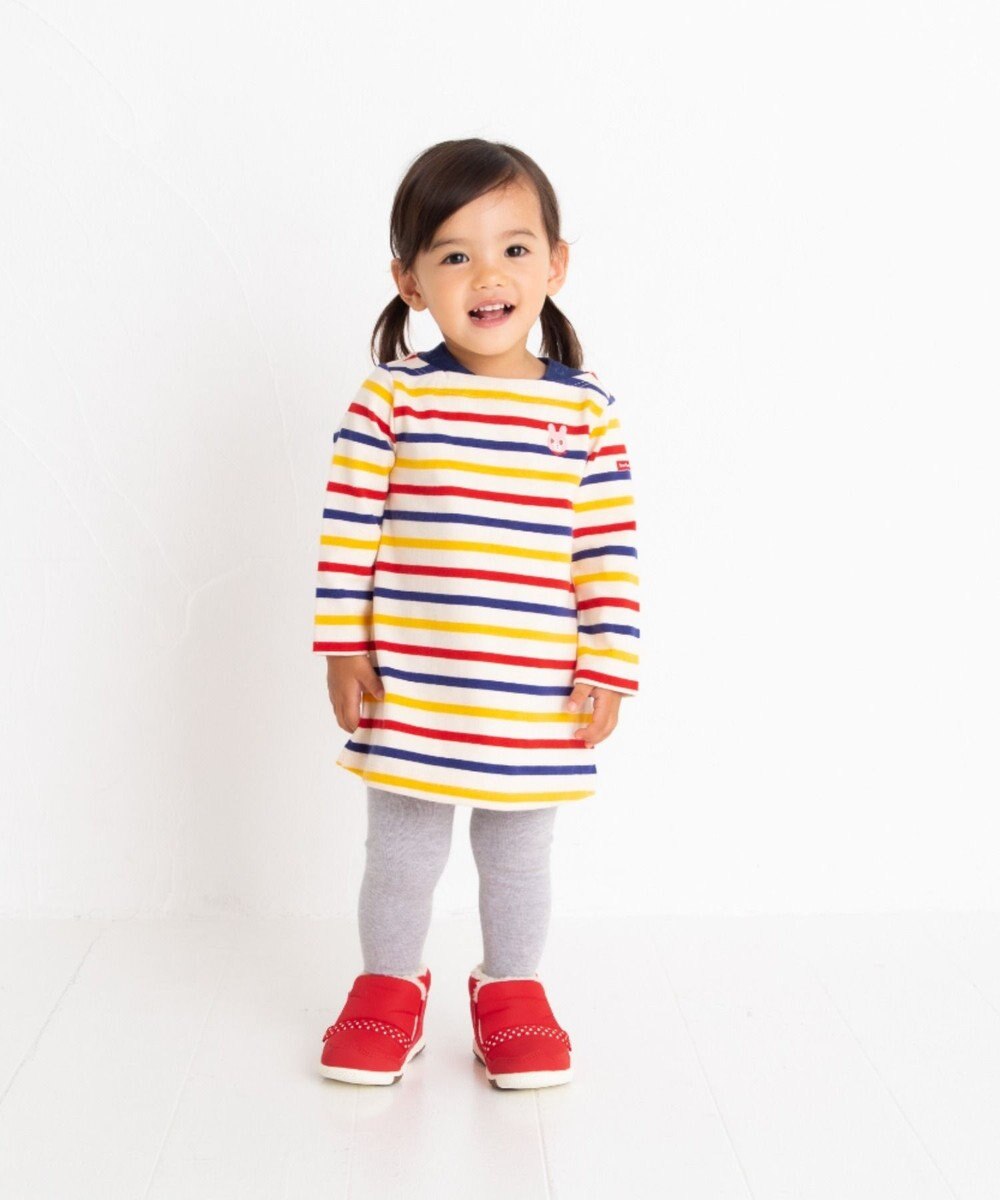 MIKI HOUSE HOT BISCUITS 【80-120cm】ボーダーワンピース 