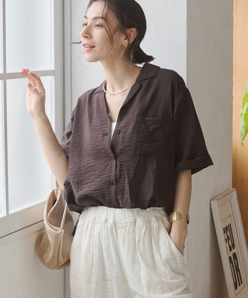 WEGO 【ANGIE VINTAGE】接触冷感開襟シャツ 