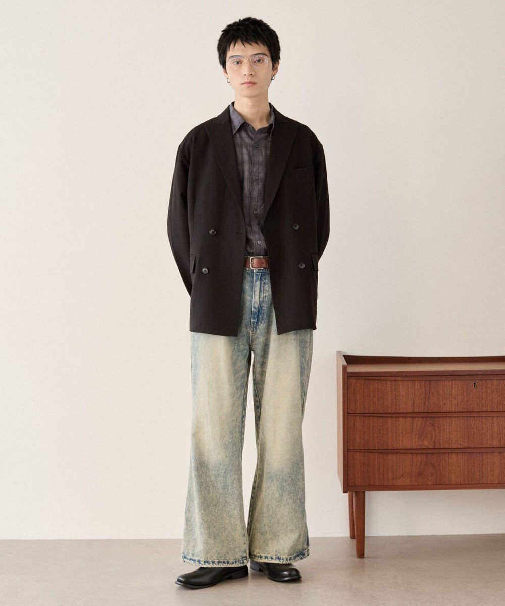 WEGO クリンクルチェックシャツ（LS） 