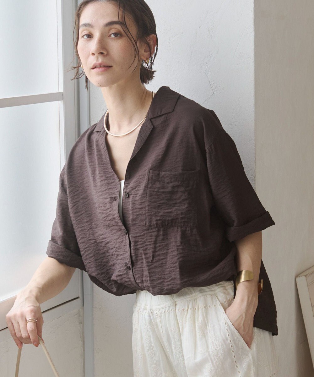 WEGO 【ANGIE VINTAGE】接触冷感開襟シャツ 
