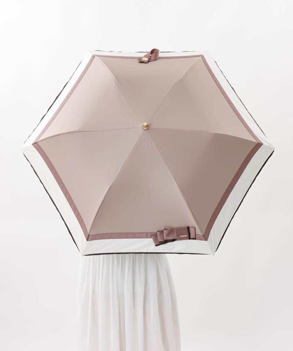 AURORA 【 Beaurance （ビューランス）】サマーシールド　リボン切り継ぎ加工晴雨兼用パラソル（折りたたみ） 